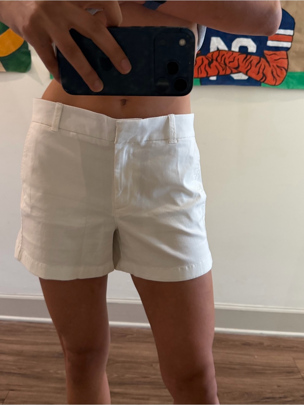 J. Crew White Tailored Linen-Blend Shorts